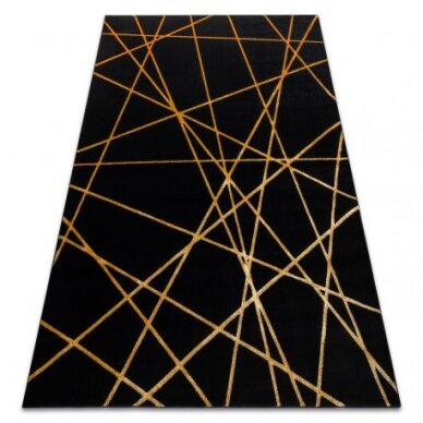 Kilimas GLOSS Šiuolaikinis 406C 86 stilingas, glamour, art deco, geometrinis juoda / auksas Kilimas GLOSS Šiuolaikinis 406C 86 stilingas, glamour, art deco, geometrinis juoda / auksas