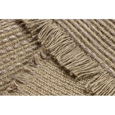 Kilimas JUTE 3652 smėlio spalvos Vienspalvis - džiutas, plokščias austas, kutais 1 Kilimas JUTE 3652 smėlio spalvos Vienspalvis - džiutas, plokščias austas, kutais 1