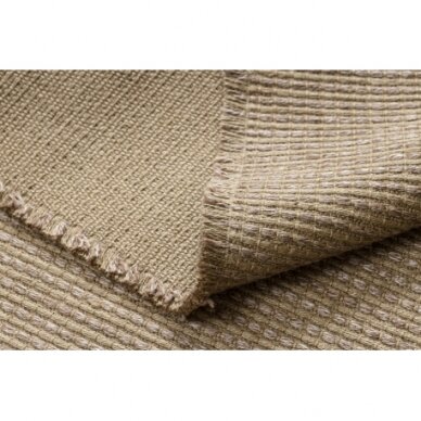 Kilimas JUTE 3652 smėlio spalvos Vienspalvis - džiutas, plokščias austas, kutais 2 Kilimas JUTE 3652 smėlio spalvos Vienspalvis - džiutas, plokščias austas, kutais 2