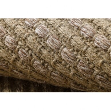 Kilimas JUTE 3652 smėlio spalvos Vienspalvis - džiutas, plokščias austas, kutais 3 Kilimas JUTE 3652 smėlio spalvos Vienspalvis - džiutas, plokščias austas, kutais 3