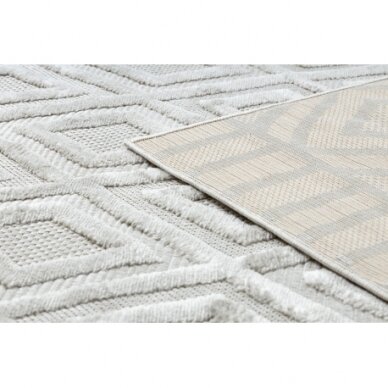 Kilimas SANTO sizalio virvelės 58377 rombai, geometrinis, zigzagas smėlio spalvos 1