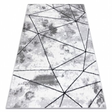Kilimas Šiuolaikinis COZY Polygons, geometrinis, trikampiai - Struktūrinis, dviejų sluoksnių vilna, pilka Kilimas Šiuolaikinis COZY Polygons, geometrinis, trikampiai - Struktūrinis, dviejų sluoksnių vilna, pilka