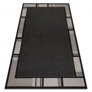 Kilimas sizalio virvelės FLOORLUX 20195 juoda / sidabras Kilimas sizalio virvelės FLOORLUX 20195 juoda / sidabras
