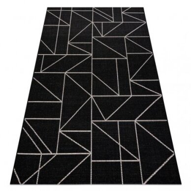 Kilimas sizalio virvelės FLOORLUX 20605 juoda / sidabras TRIKAMPIAI, geometrinis Kilimas sizalio virvelės FLOORLUX 20605 juoda / sidabras TRIKAMPIAI, geometrinis