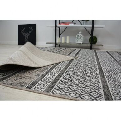 Kilimas sizalio virvelės LOFT 21118 BOHO dramblio kaulo/sidabras/pilka 4 Kilimas sizalio virvelės LOFT 21118 BOHO dramblio kaulo/sidabras/pilka 4