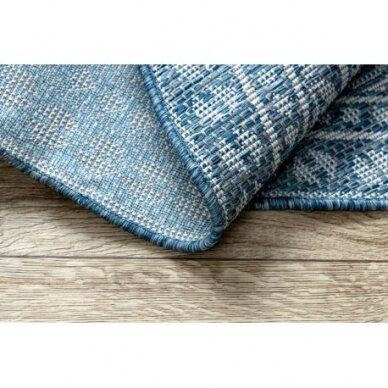 Kilimas sizalio virvelės LOFT 21193 Apskritas kilimas BOHO dramblio kaulo/sidabras/mėlyna 2 Kilimas sizalio virvelės LOFT 21193 Apskritas kilimas BOHO dramblio kaulo/sidabras/mėlyna 2