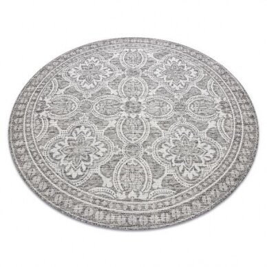 Kilimas sizalio virvelės LOFT 21193 Apskritas kilimas BOHO dramblio kaulo/sidabras/taupe Kilimas sizalio virvelės LOFT 21193 Apskritas kilimas BOHO dramblio kaulo/sidabras/taupe