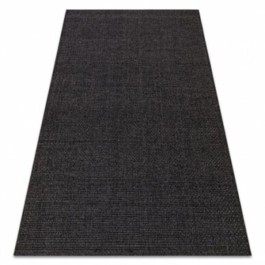 Kilimas TIMO 0000 sizalio lauke juoda
