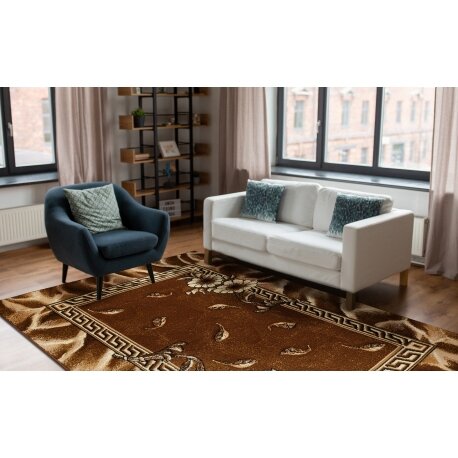 Kilimas BCF Morad TRIO Klasikinis lapai, gėlės - rudas 1 Kilimas BCF Morad TRIO Klasikinis lapai, gėlės - rudas 1