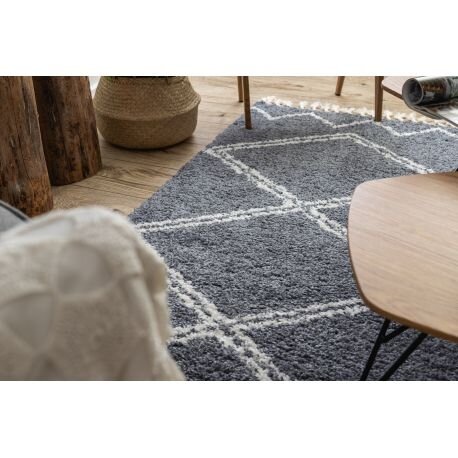 Kilimas BERBER ASILA B5970 pilka / balta kutai berberinis marokietiškas 2 Kilimas BERBER ASILA B5970 pilka / balta kutai berberinis marokietiškas 2