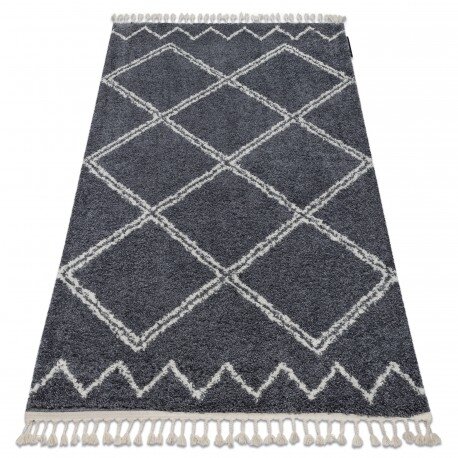 Kilimas BERBER ASILA B5970 pilka / balta kutai berberinis marokietiškas Kilimas BERBER ASILA B5970 pilka / balta kutai berberinis marokietiškas