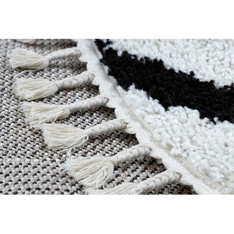 Kilimas BERBER CROSS Apskritas kilimas baltas 1 Kilimas BERBER CROSS Apskritas kilimas baltas 1