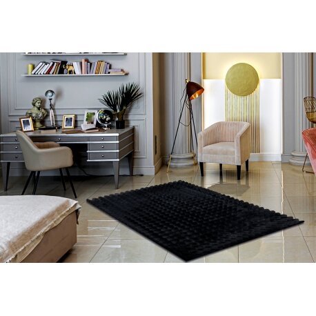 Kilimas BUBBLE black 25 TRIUŠIO KAILIŲ IMITACIJA 3D struktūrinis 1 Kilimas BUBBLE black 25 TRIUŠIO KAILIŲ IMITACIJA 3D struktūrinis 1