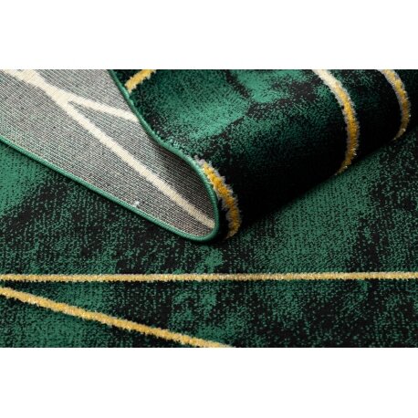 Kilimas EMERALD išskirtinis 1022 glamour, stilingas geometrinis, marmuras žalias / auksas 2