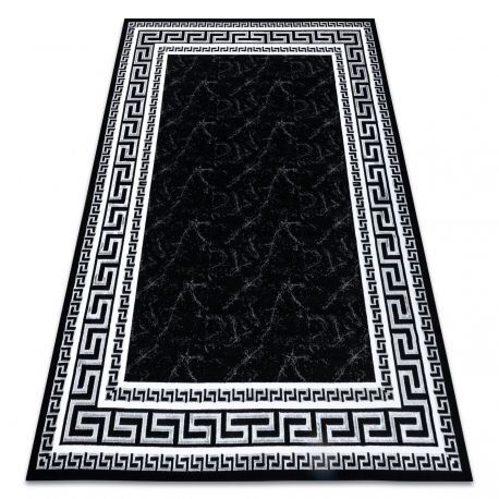 Kilimas GLOSS Šiuolaikinis  2813 87 stilingas, rėmas, Graikų kalba juoda / pilka