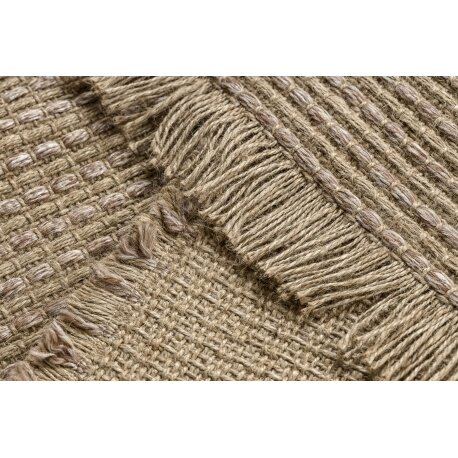 Kilimas JUTE 3652 smėlio spalvos Vienspalvis - džiutas, plokščias austas, kutais 1 Kilimas JUTE 3652 smėlio spalvos Vienspalvis - džiutas, plokščias austas, kutais 1