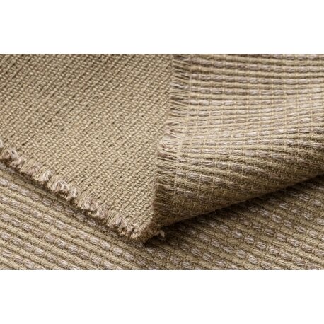 Kilimas JUTE 3652 smėlio spalvos Vienspalvis - džiutas, plokščias austas, kutais 2 Kilimas JUTE 3652 smėlio spalvos Vienspalvis - džiutas, plokščias austas, kutais 2