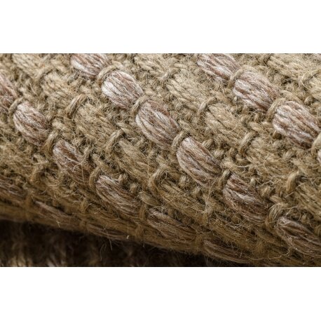 Kilimas JUTE 3652 smėlio spalvos Vienspalvis - džiutas, plokščias austas, kutais 3 Kilimas JUTE 3652 smėlio spalvos Vienspalvis - džiutas, plokščias austas, kutais 3