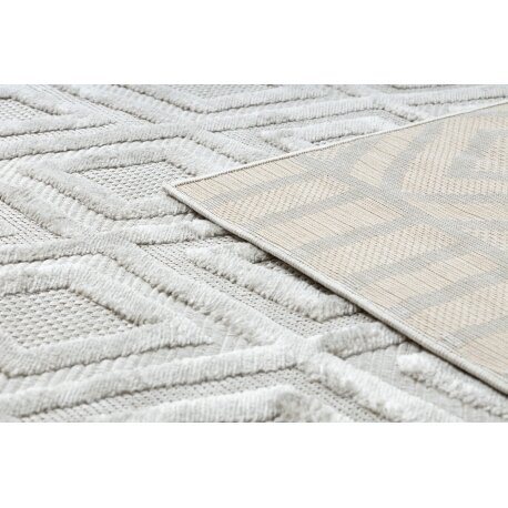 Kilimas SANTO sizalio virvelės 58377 rombai, geometrinis, zigzagas smėlio spalvos 1