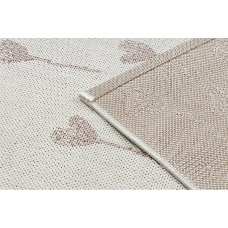 Kilimas sizalio virvelės FLAT 48779/526 Gėlės kreminė rožinė 1 Kilimas sizalio virvelės FLAT 48779/526 Gėlės kreminė rožinė 1