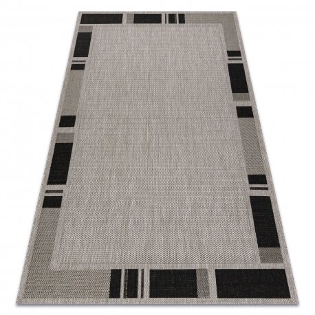 Kilimas sizalio virvelės FLOORLUX 20195 sidabras  / juoda