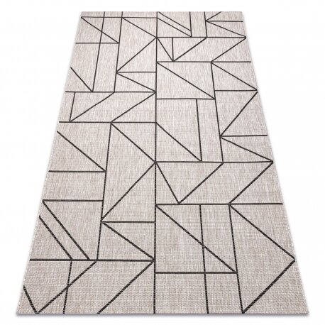 Kilimas sizalio virvelės FLOORLUX 20605 sidabras / juoda / smėlio spalvos TRIKAMPIAI, geometrinis Kilimas sizalio virvelės FLOORLUX 20605 sidabras / juoda / smėlio spalvos TRIKAMPIAI, geometrinis