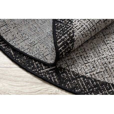 Kilimas sizalio virvelės FLOORLUX Apskritas kilimas 20401 Rėmelis sidabras / juoda 2 Kilimas sizalio virvelės FLOORLUX Apskritas kilimas 20401 Rėmelis sidabras / juoda 2