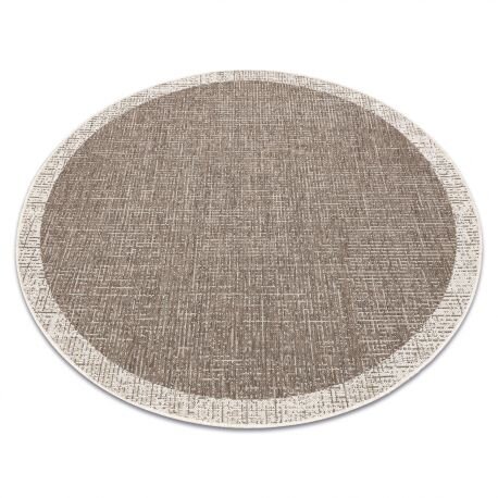 Kilimas sizalio virvelės FLOORLUX Apskritas kilimas 20401 Rėmelis taupe / šampanas Kilimas sizalio virvelės FLOORLUX Apskritas kilimas 20401 Rėmelis taupe / šampanas