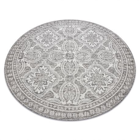 Kilimas sizalio virvelės LOFT 21193 Apskritas kilimas BOHO dramblio kaulo/sidabras/taupe Kilimas sizalio virvelės LOFT 21193 Apskritas kilimas BOHO dramblio kaulo/sidabras/taupe