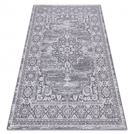 Kilimas sizalio virvelės LOFT 21213 Ornamentas pilka / sidabras / dramblio kaulo