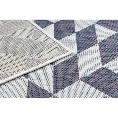Kilimas sizalio virvelės SION Geometrinis, Trikampiai 22373 plokščias audimas ecru / mėlyna / rožinė 1 Kilimas sizalio virvelės SION Geometrinis, Trikampiai 22373 plokščias audimas ecru / mėlyna / rožinė 1