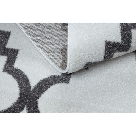Kilimas SKETCH - F343 pilka Maroko dobilai trellis 2
