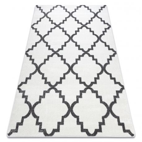 Kilimas SKETCH - F343 pilka Maroko dobilai trellis Kilimas SKETCH - F343 pilka Maroko dobilai trellis