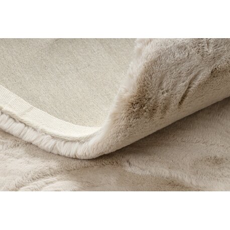 Kilimas TEDDY NEW sand 52 Šagrenės smėlio spalvos labai storas, pliušinis, neslystantis 3