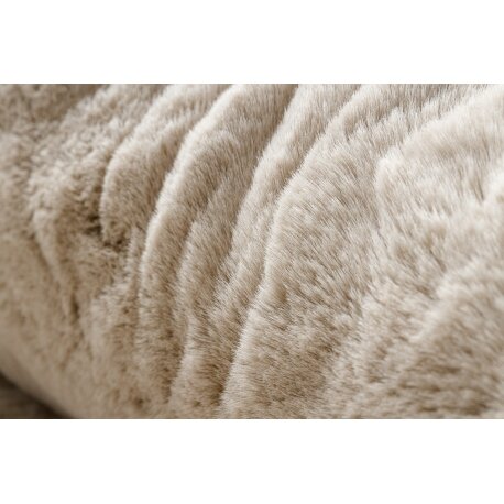 Kilimas TEDDY NEW sand 52 Šagrenės smėlio spalvos labai storas, pliušinis, neslystantis 4