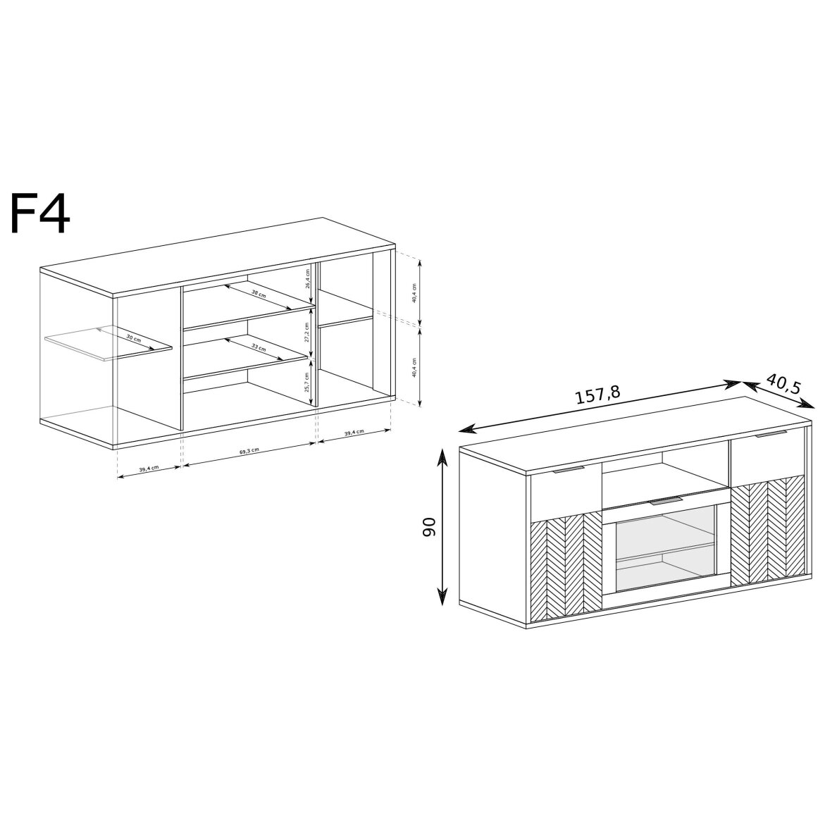 Komoda - vitrina "FONTI" 2 Komoda - vitrina "FONTI" 2