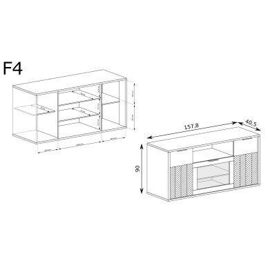 Komoda - vitrina "FONTI" 2 Komoda - vitrina "FONTI" 2