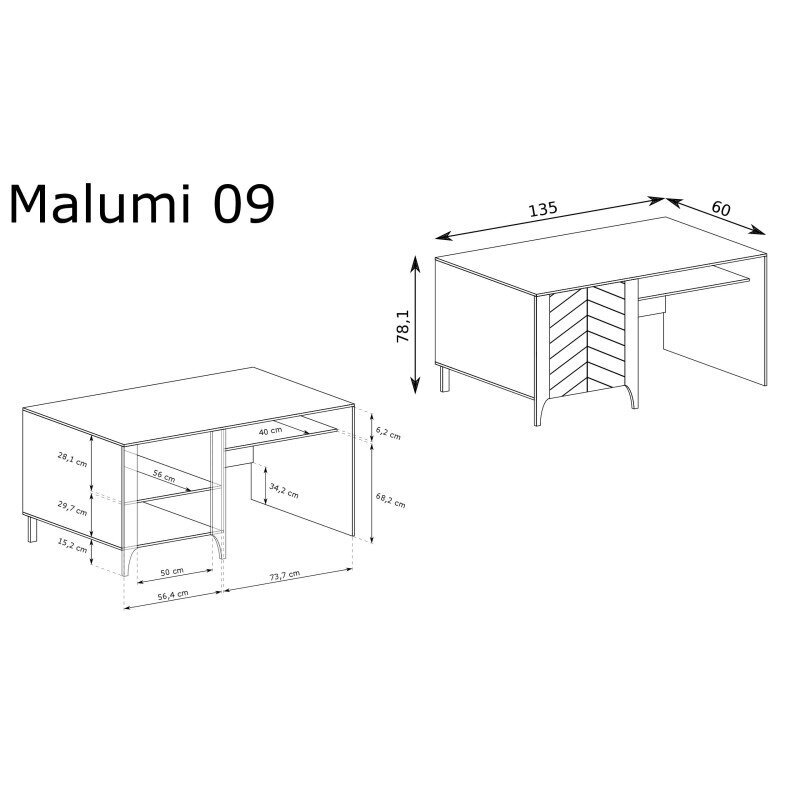 Rašomasis stalas "MALUMI" 3 Rašomasis stalas "MALUMI" 3