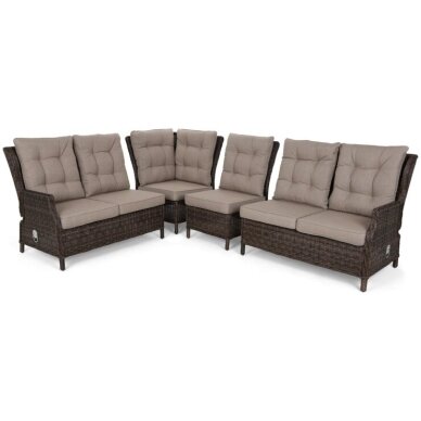 Lauko baldų komplektas TRIVENTO BROWN MAT  4