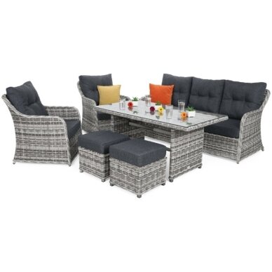 Lauko baldų komplektas BERGAMO LIGHT GREY  1