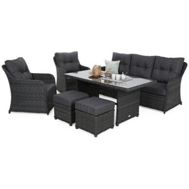 Lauko baldų komplektas BERGAMO GREY / GREY MELANGE 1