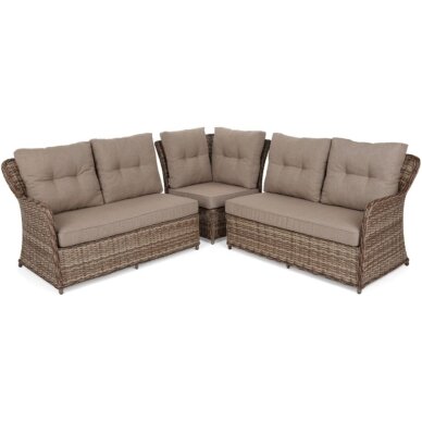 Lauko baldų komplektas BERGAMO Ginger / Brown Melange 3 Lauko baldų komplektas BERGAMO Ginger / Brown Melange 3