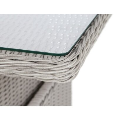 Lauko baldų komplektas MEMFIS WHITE GREY 7 Lauko baldų komplektas MEMFIS WHITE GREY 7