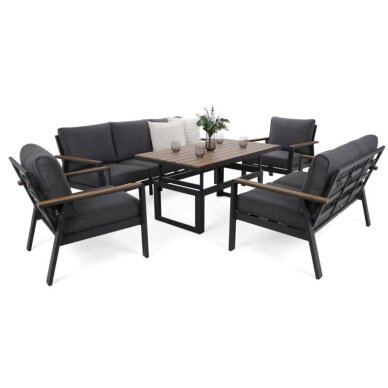 Lauko baldų komplektas TURYN DARK GREY / GREY MELANGE Lauko baldų komplektas TURYN DARK GREY / GREY MELANGE