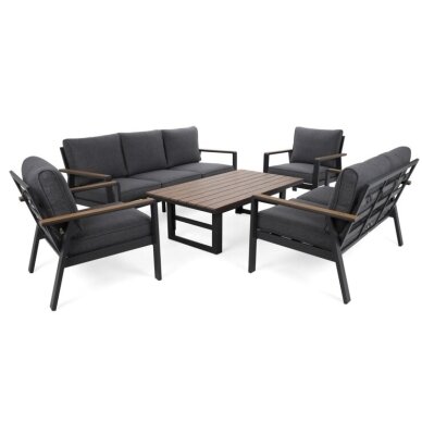 Lauko baldų komplektas TURYN DARK GREY / GREY MELANGE 1
