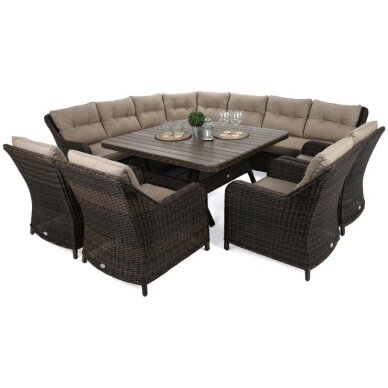 Lauko baldų komplektas WINDSOR BROWN MAT /BROWN MELANGE Lauko baldų komplektas WINDSOR BROWN MAT /BROWN MELANGE