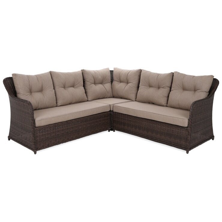 Lauko baldų komplektas BERGAMO Brown Mat / Brown Melange 2 Lauko baldų komplektas BERGAMO Brown Mat / Brown Melange 2