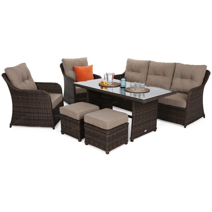 Lauko baldų komplektas BERGAMO BROWN MAT 1 Lauko baldų komplektas BERGAMO BROWN MAT 1