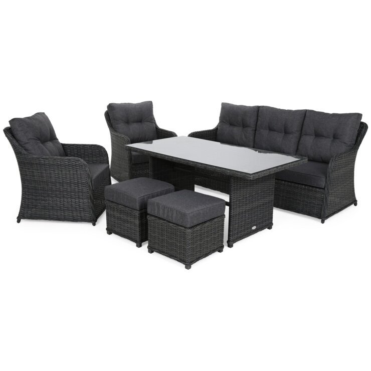 Lauko baldų komplektas BERGAMO GREY / GREY MELANGE