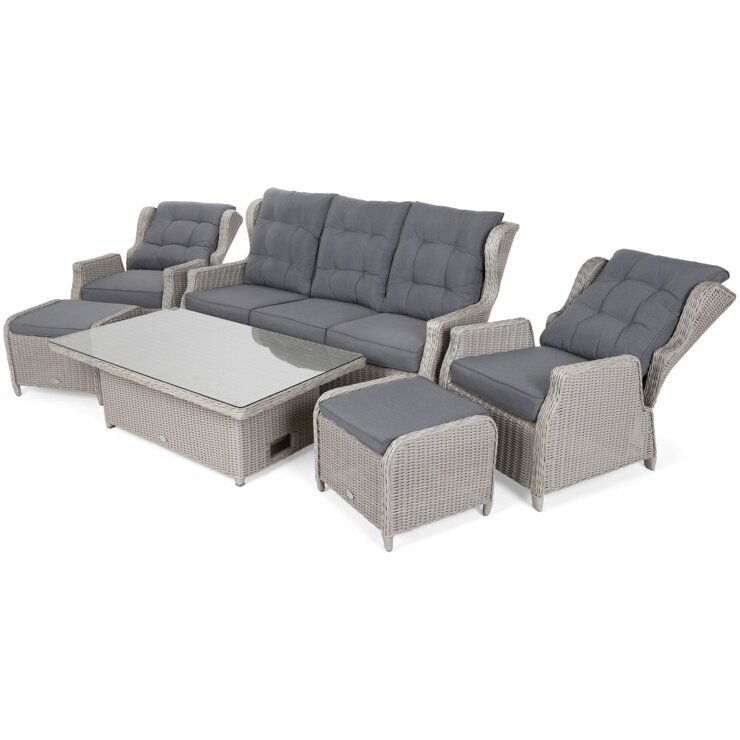 Lauko baldų komplektas MEMFIS WHITE GREY 3 Lauko baldų komplektas MEMFIS WHITE GREY 3